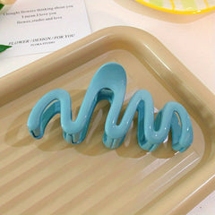 Candy Hair Claw Wavy Hair Claw Style Solid Shark Claw