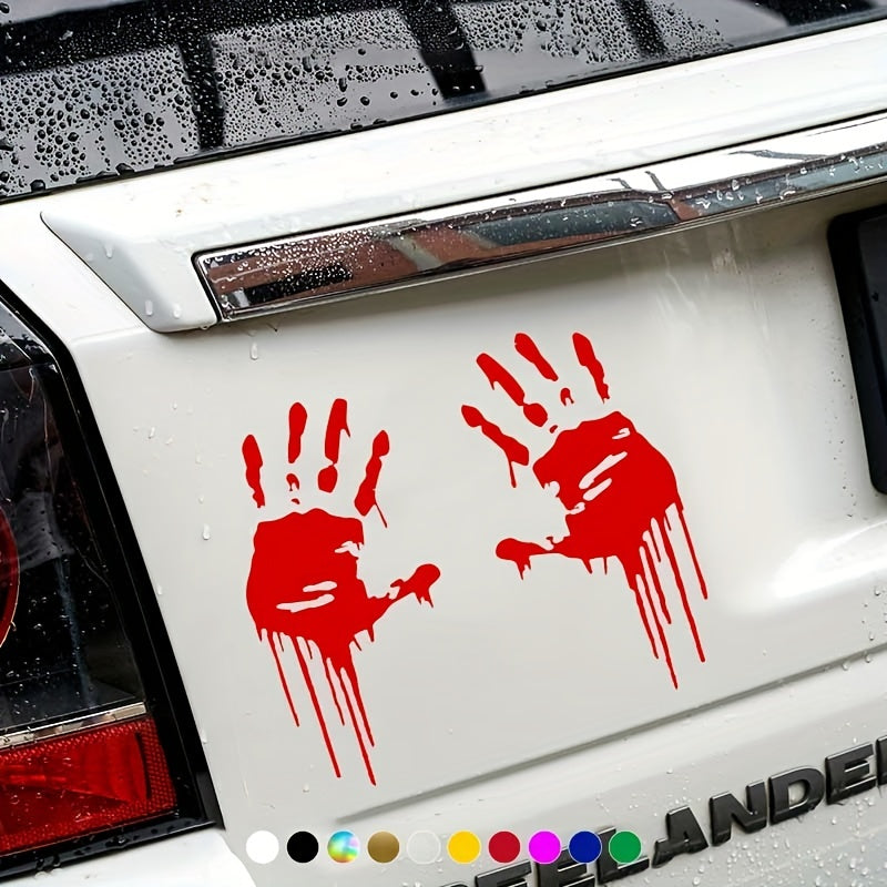 Spooky Zombie Bloody Hands Auto Stickers