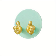 Power Socket Hook Punch Strong Traceless Cartoon Golden Finger Plug Hook