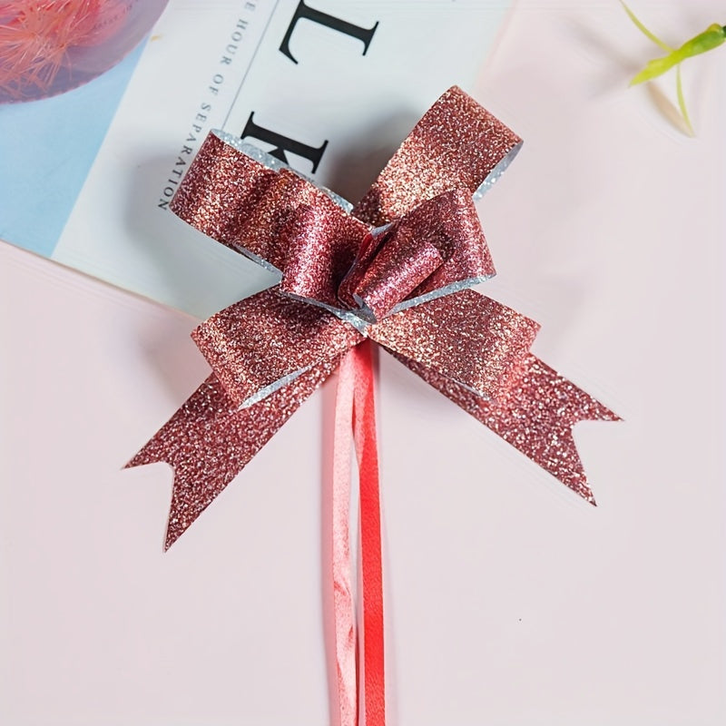 Glitter Pull Bows Gift Wrapping Ribbons - 10pcs, 20pcs