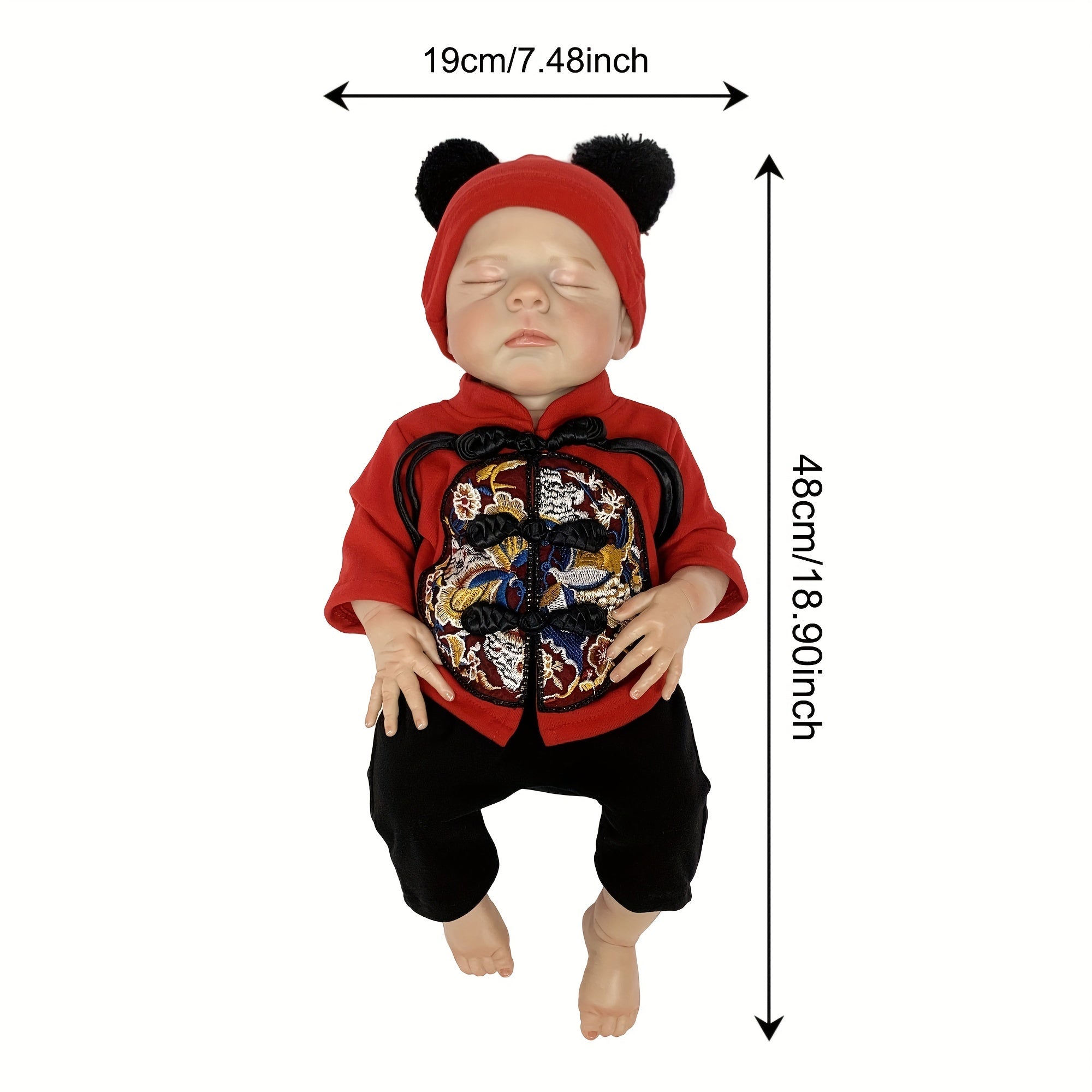 Sleeping Baby Reborn Doll Hand Painted Soft Vinyl Whole Body Bathable Mixed
