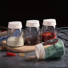Glass Seasoning Jar with Shaker Lid for Kitchen