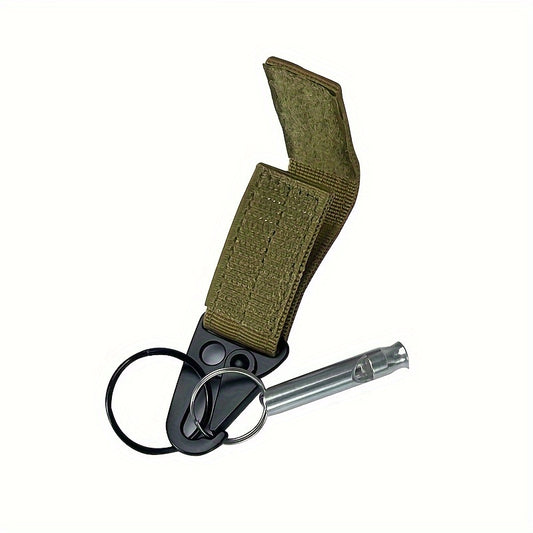 Multifunction Keychain w/ Emergency Whistle Strap Carabiner