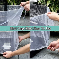 Nylon Mesh Bird Cage Cover Protects Birds from Predators and Sunlight