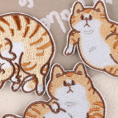 5pcs Cat Cartoon Embroidered Cloth Patch Stickers DIY Clothing Accessories