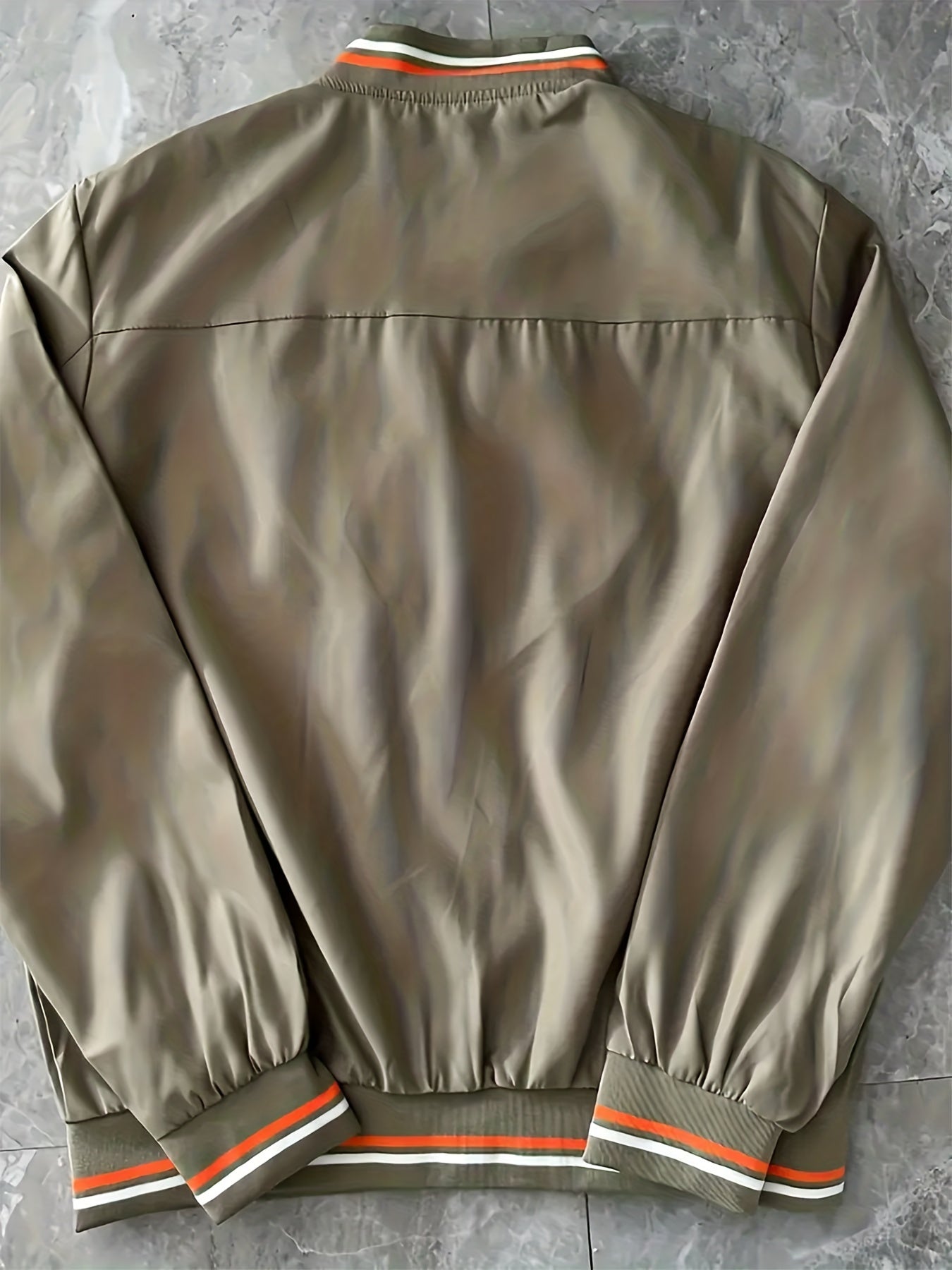 Men's Zipper Baseball Jacket for Spring/Autumn