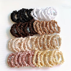 48pcs Silky Scrunchies Hair Tie Elastic Ponytail Holder Hair Accessories