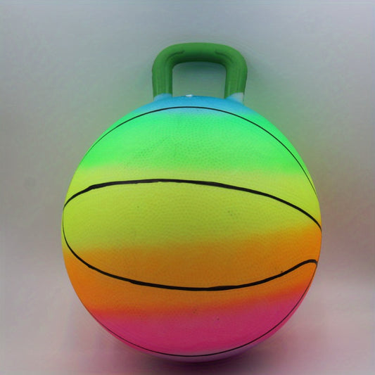 Kids Bounce Ball with Handle Inflatable Fitness Toy