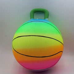Kids Bounce Ball with Handle Inflatable Fitness Toy