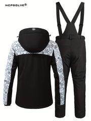 Snowflake Print Ski Set Jacket & Windproof Trouser Women's Activewear