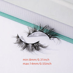 Soft Fluffy Cat Eye False Eyelashes 3D Curling Lashes Natural Look
