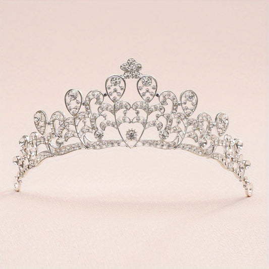 Baroque Style Rhinestone Wedding Tiara for Women