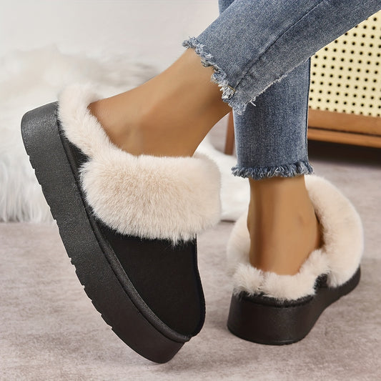 Women's Non Slip Snow Shoes Comfortable Fleece Warm Ankle Shoes