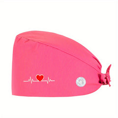 Adjustable Elastic Bouffant Cap with Buttons & Cord