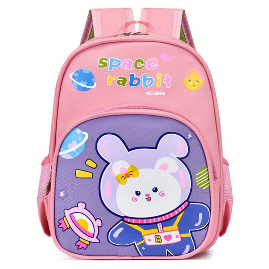 Kids Astronaut Rabbit Backpack, Lightweight School Bag for Kindergarten