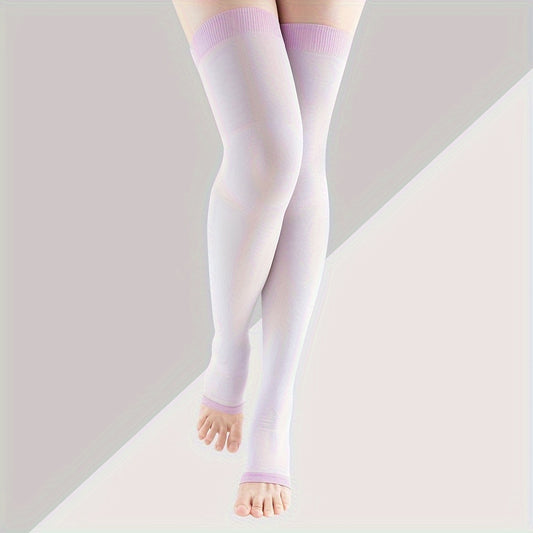 Size Up Toeless 1pair Compression Socks Knee High for Women
