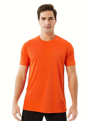 Men's Stretch Round Neck Sports T-shirt
