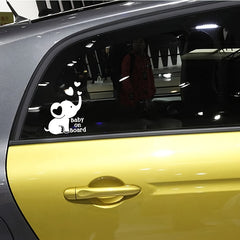 Elephant Baby On Board Car Reflective Sticker Safety Reminder