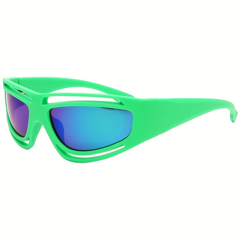 Y2K Wrap Around Sports Sunglasses UV400 Sun Shades for Outdoor Activities