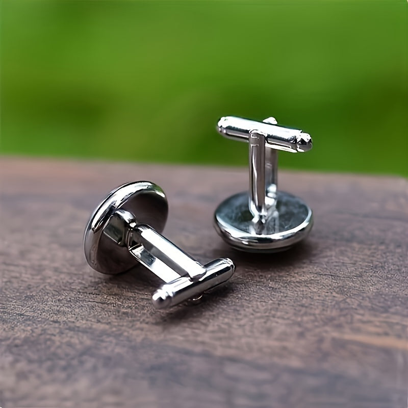 Retro Punk Style Compass Cufflinks For Men