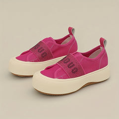 Stylish Rhinestone Thick Bottom Women's Walking Shoes