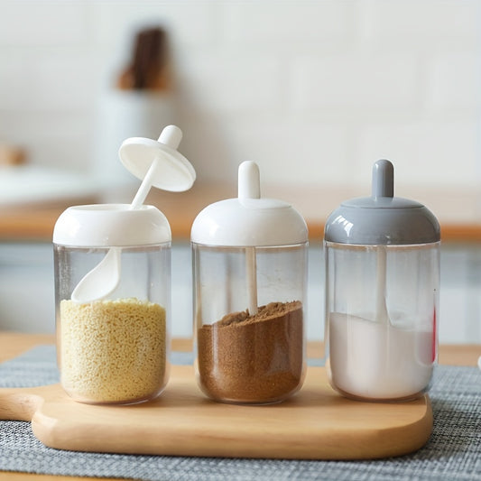 1pc Seasoning Jar Kitchen Spice Pot Plastic Seasoning Containers