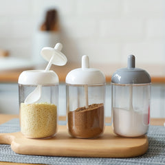 1pc Seasoning Jar Kitchen Spice Pot Plastic Seasoning Containers
