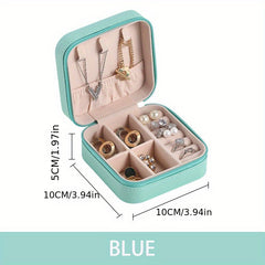 Mini Jewelry Organizer Case Portable PU Leather Storage Necklace Box