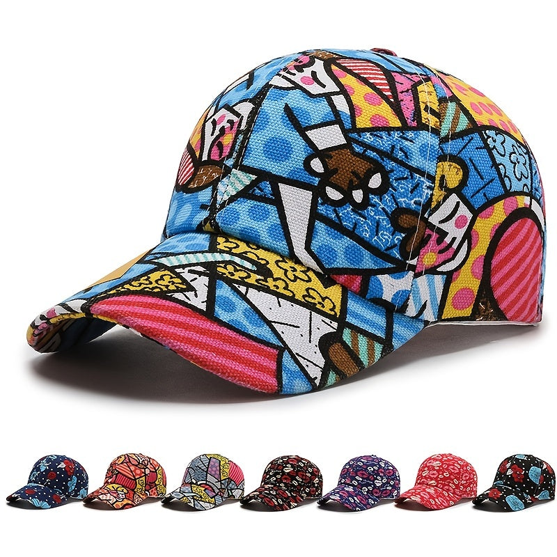 Graffiti Printed Cap for Style & Sun Protection