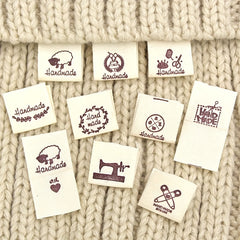 50pcs Clothing Collar Label Sheep Flower Wreath Scissors Pins Buttons