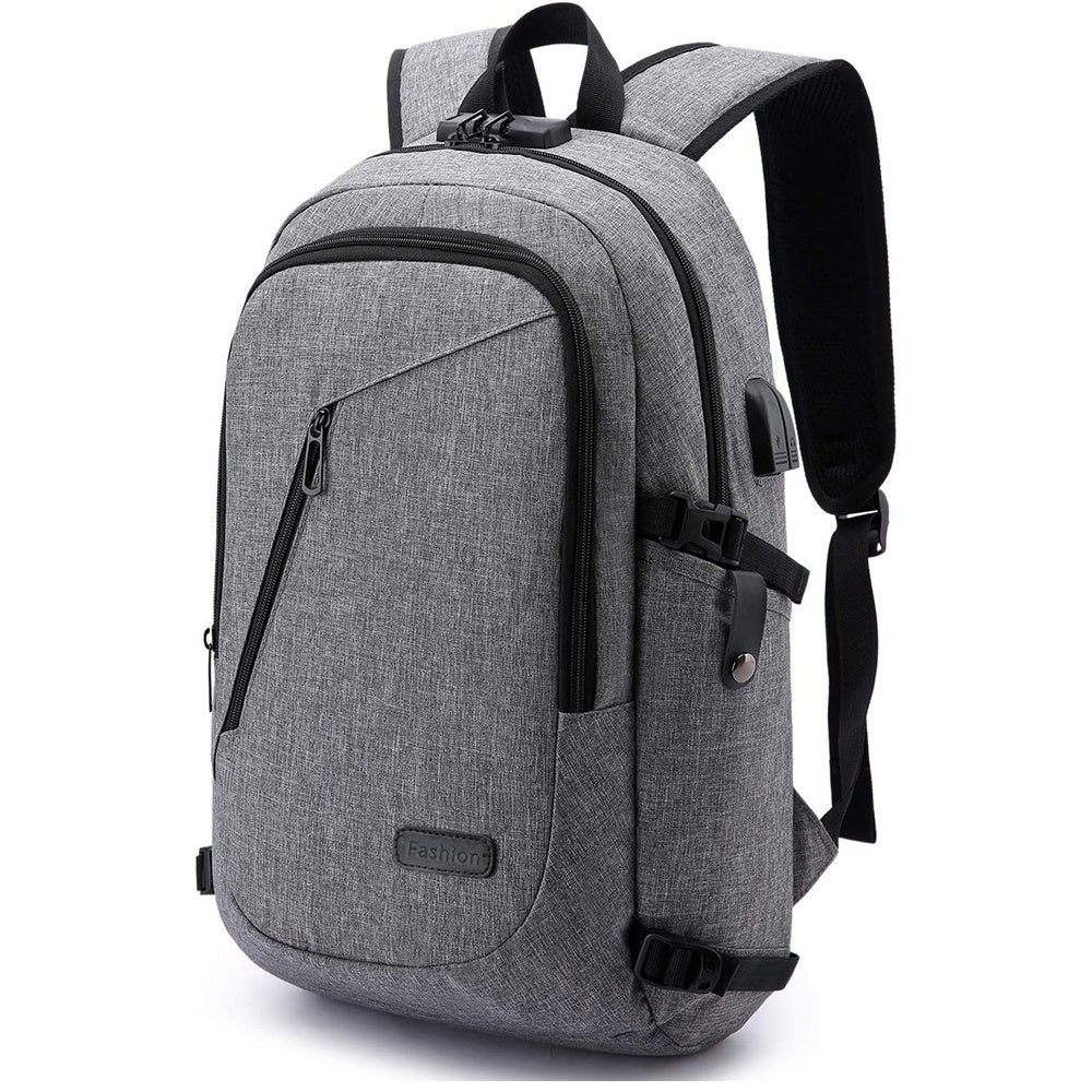 Anti Theft Laptop Backpack USB Charging Port Slim Waterproof College School Bag