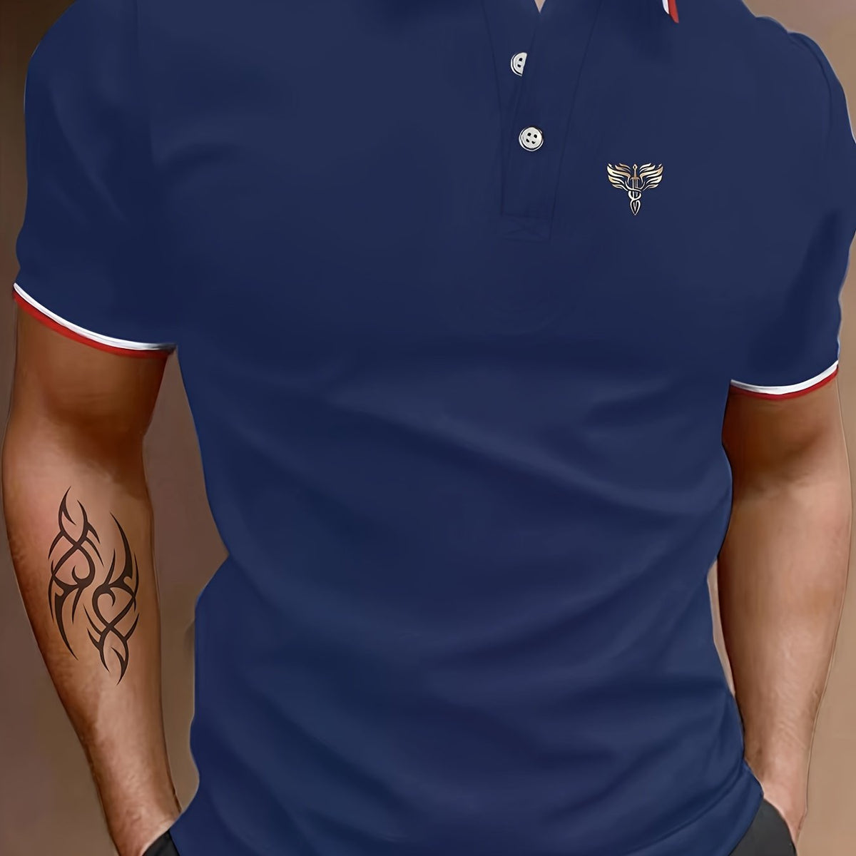 EAGLE Men's Breathable Golf Short Sleeve Shirts for Athletic Gym