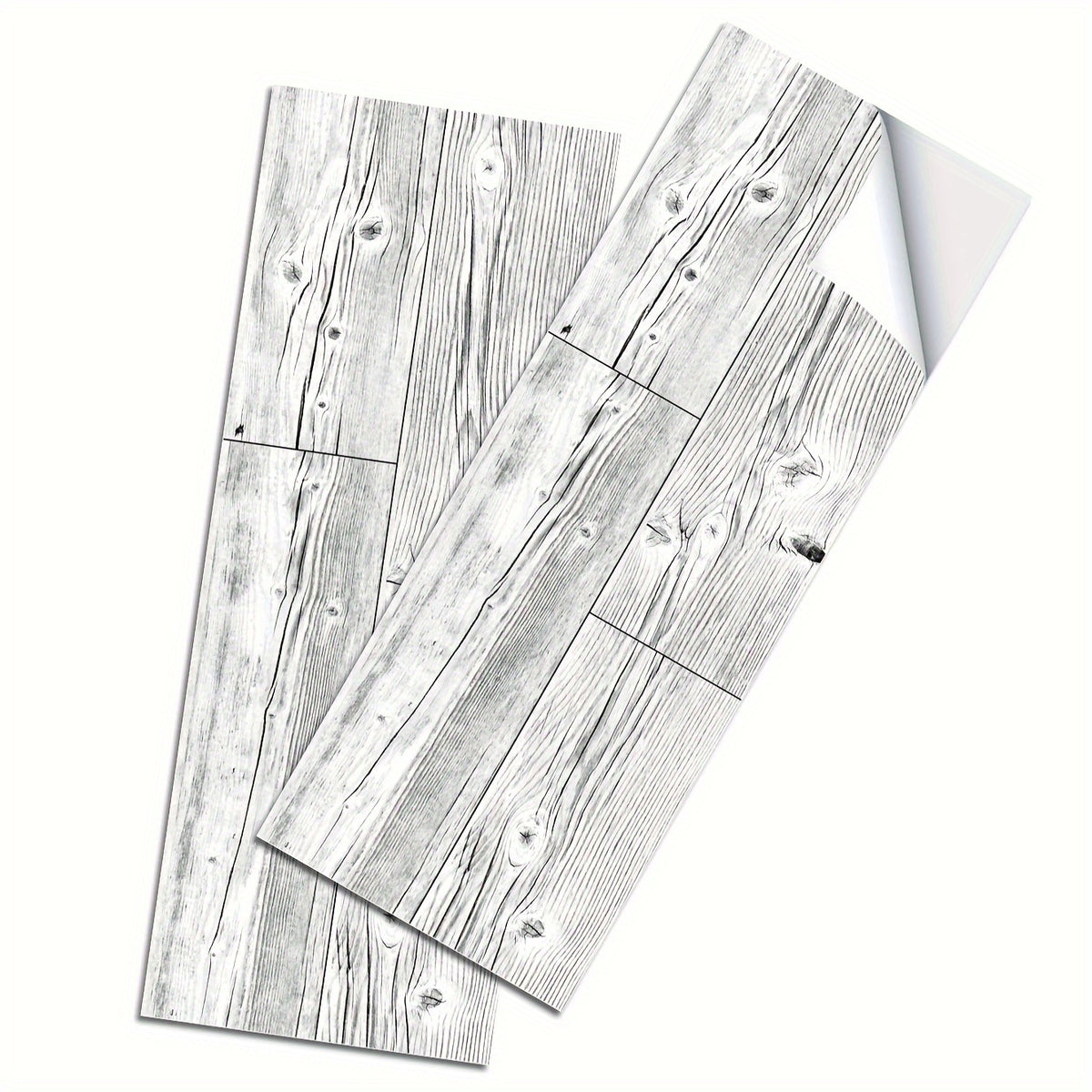 5pcs Wood Pattern Adhesive Floor Tiles PVC Flooring Peel And Stick
