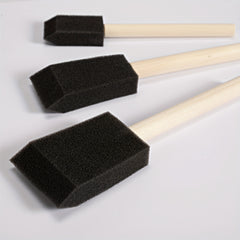 50pcs Assorted Foam Brush Kit Wooden Handle Paint Brush Set