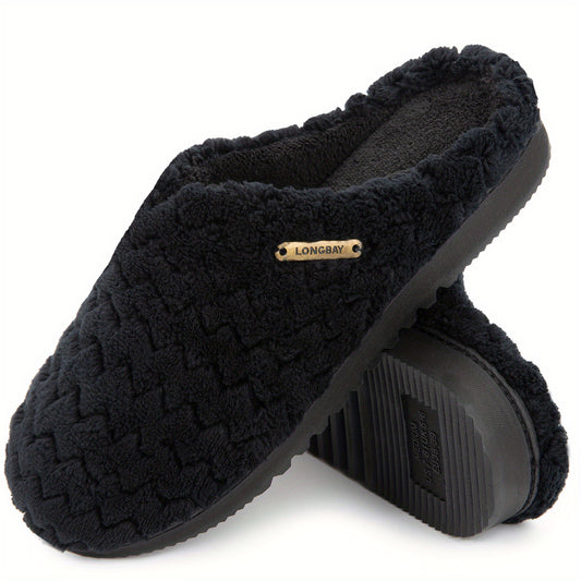 Women's Plush Lined Slippers Closed Toe Slip On Home Shoes