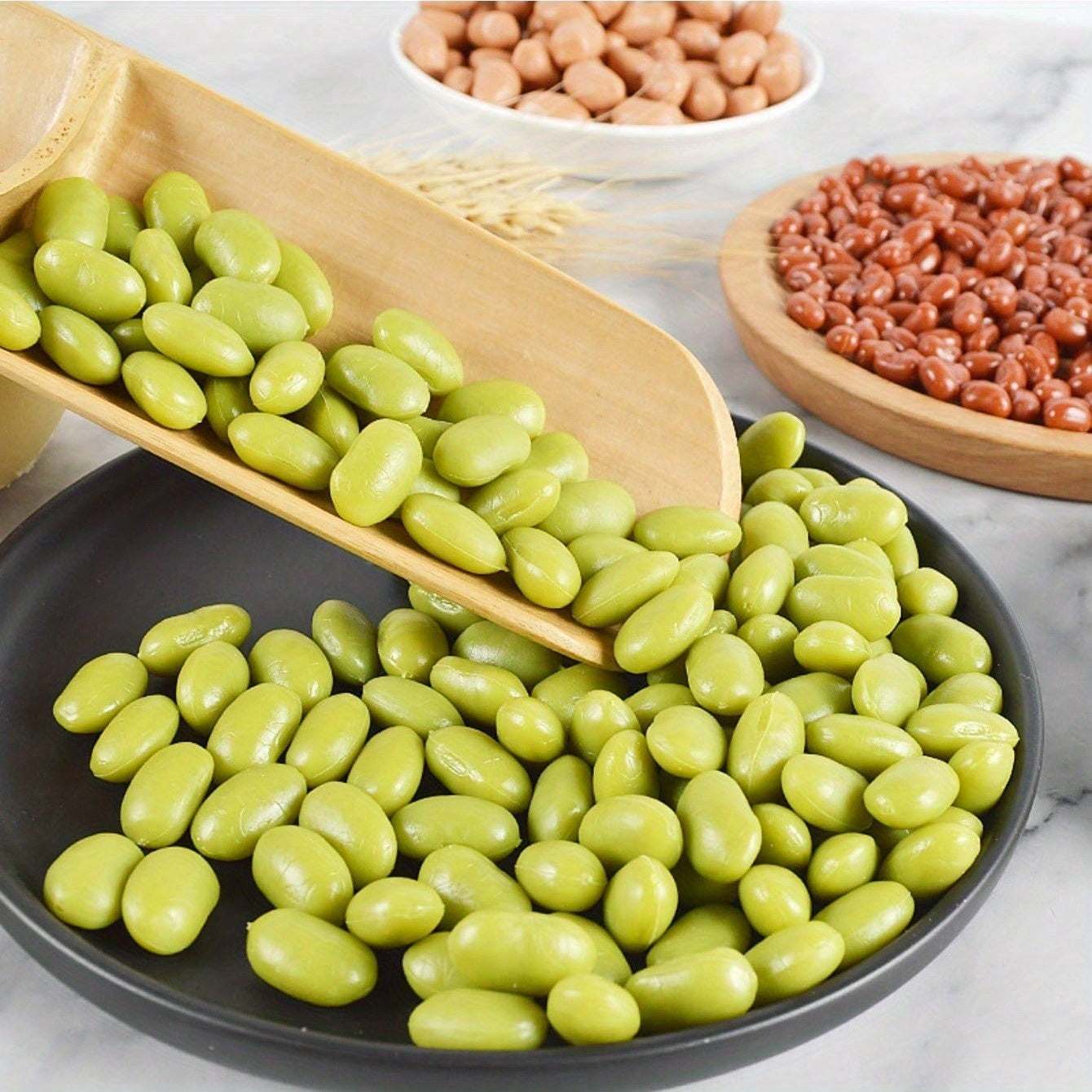 10g Artificial Grain Model Set Jade Rice Beans Nuts Photography Props