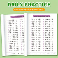 4pcs Math Workbooks Kids 6 10 Daily Practice Colorful Exercises Improve Skills