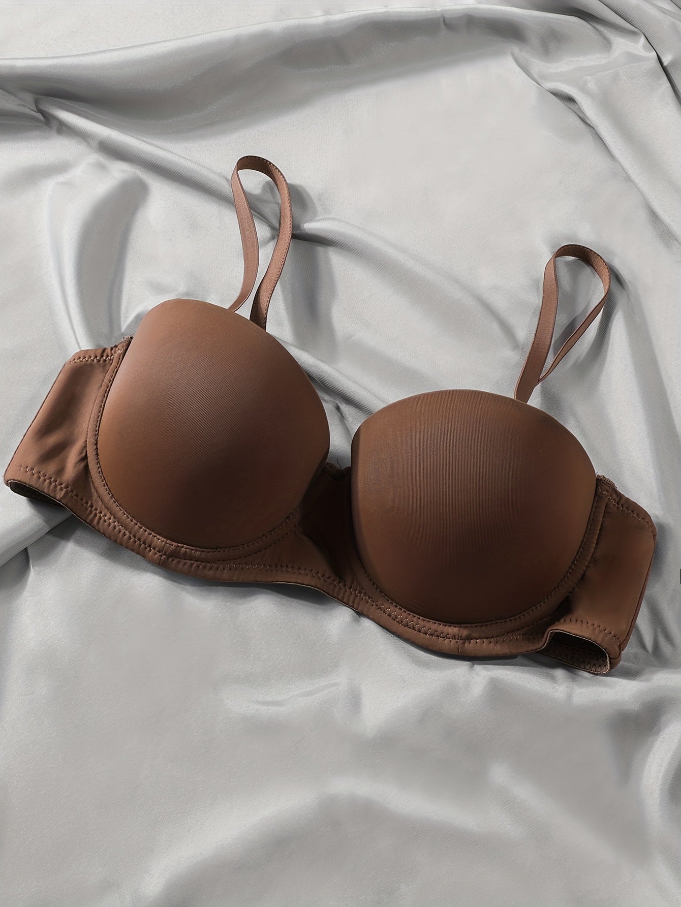 3pcs Solid T Shirt Bras Push Up Bra Women's Lingerie