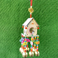 Mini House Wall Hanging Decor Wind Chime Bell for Kids Bedroom
