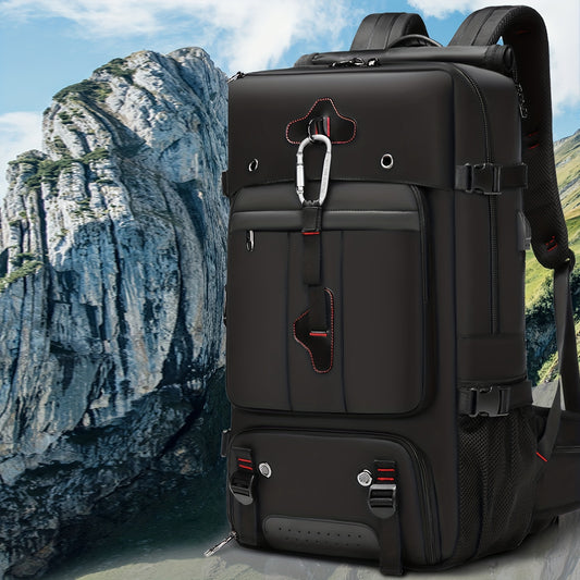 Men's Travel Bag Backpack USB Charging Port Large Capacity Waterproof Outdoor