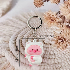 Cartoon Animal Door Ornament Soft Rubber Doll Keychain Pendant