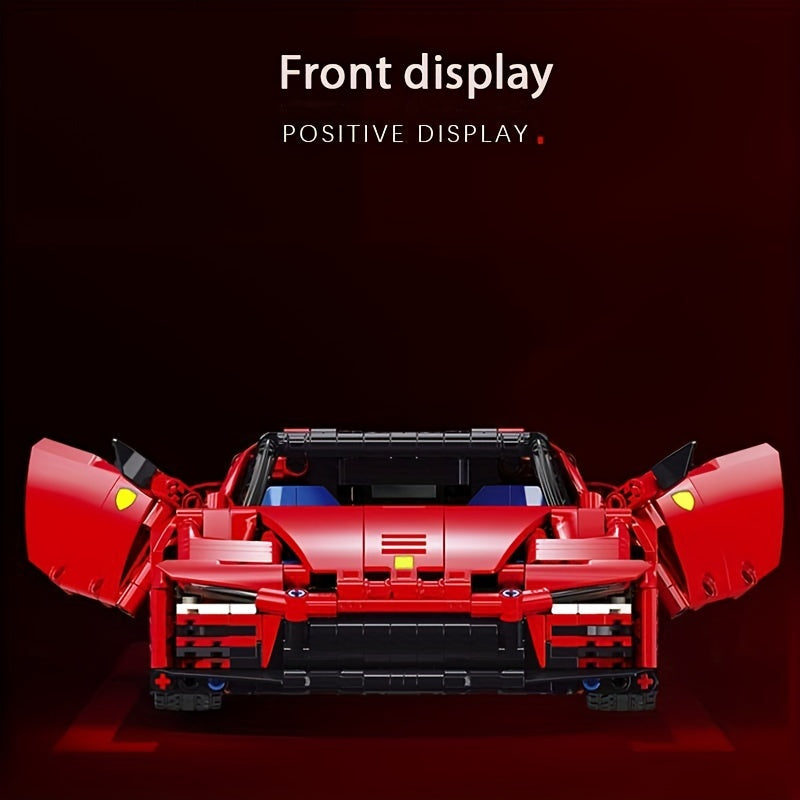 1:14 Scale Red Supercar Building Blocks Model Kit