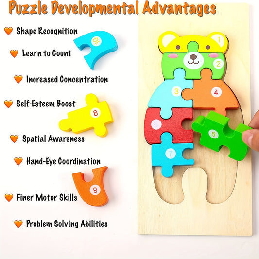 3D Animal Wood Puzzle Kit - 4 in 1