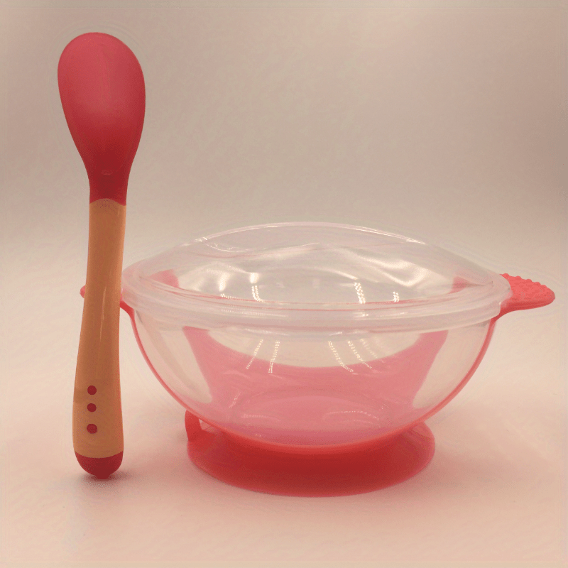 Baby Suction Cup Bowl Set with Temperature Spoon