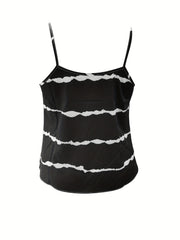  Striped V Neck Cami Top
