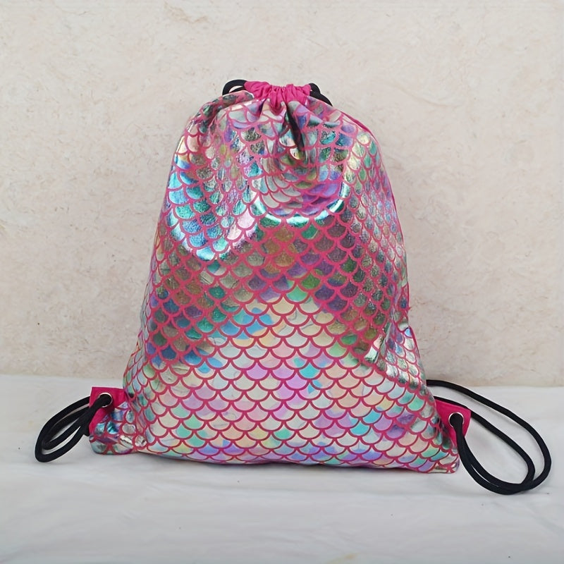Colorful Print Drawstring Swim Gear Backpack Lightweight Waterproof Swimming Bag