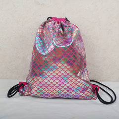 Colorful Print Drawstring Swim Gear Backpack Lightweight Waterproof Swimming Bag