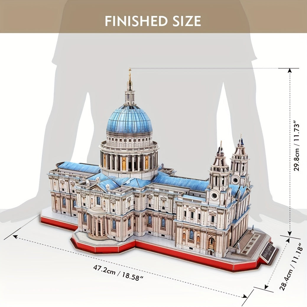 3D Puzzle St Paul's Cathedral Building Model Craft Kit Birthday Gift for Adults