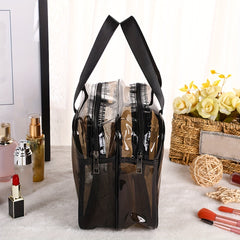 Double Layer Toiletry Bag Waterproof Travel Storage Bag PVC Makeup Bag