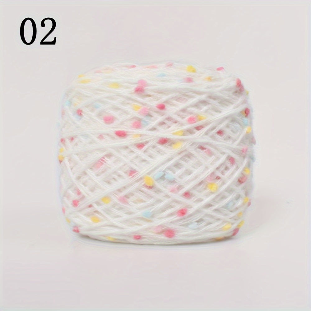 2pcs Rainbow Sugar Mohair Bean Thread Scarf Hand Mixed Thread DIY Knitting Croch